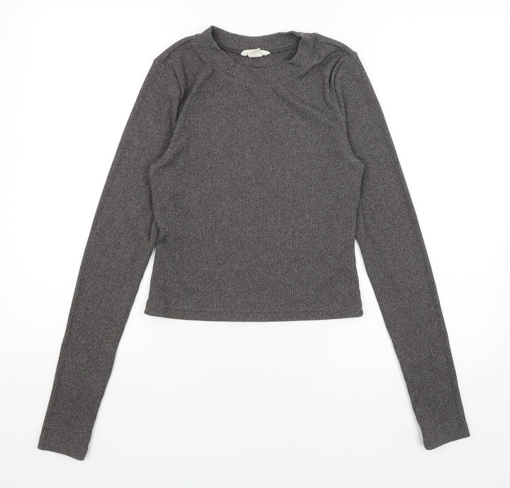 H&M Womens Grey   Basic T-Shirt Size S