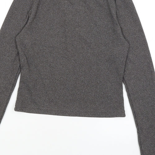 H&M Womens Grey   Basic T-Shirt Size S