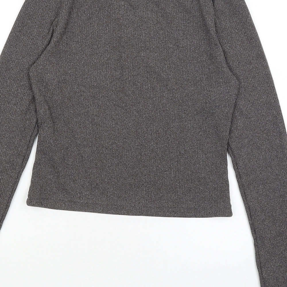 H&M Womens Grey   Basic T-Shirt Size S