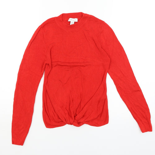 Topshop Womens Red   Basic T-Shirt Size S