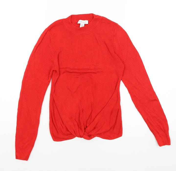 Topshop Womens Red   Basic T-Shirt Size S