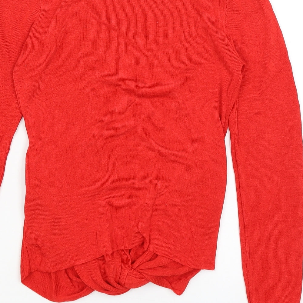 Topshop Womens Red   Basic T-Shirt Size S