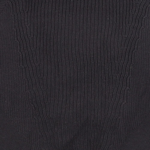 M&S Womens Black   Wrap Jumper Size 12