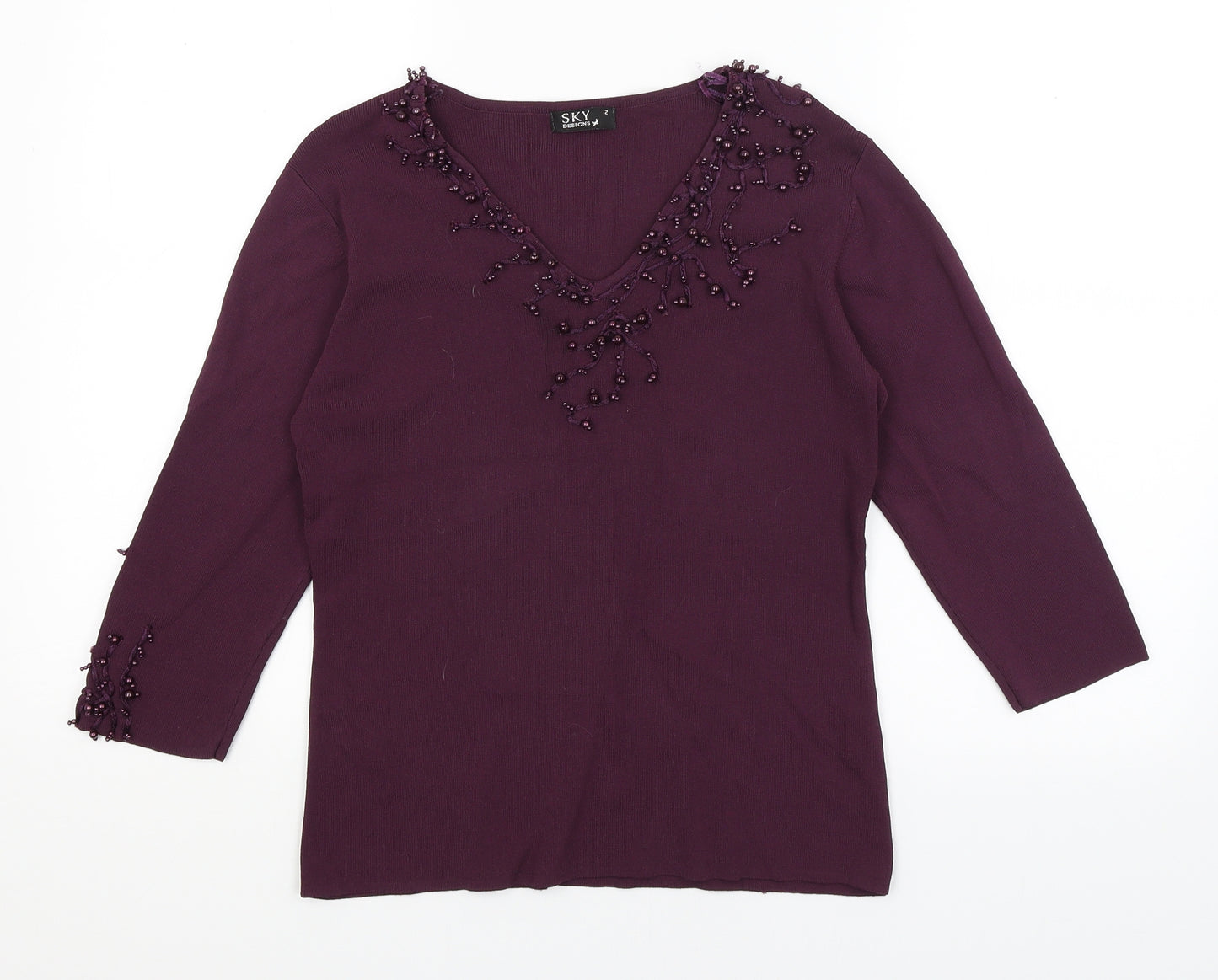 Sky Womens Purple   Basic T-Shirt Size 12