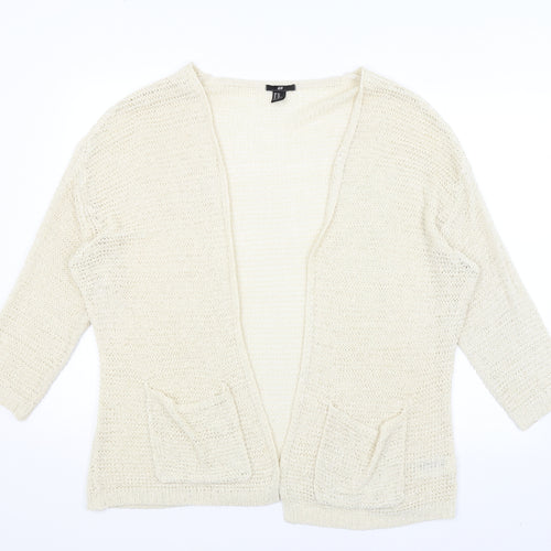 H&M Womens Ivory   Wrap Jumper Size L