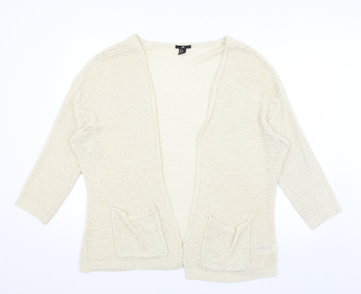 H&M Womens Ivory Wrap Jumper Size L