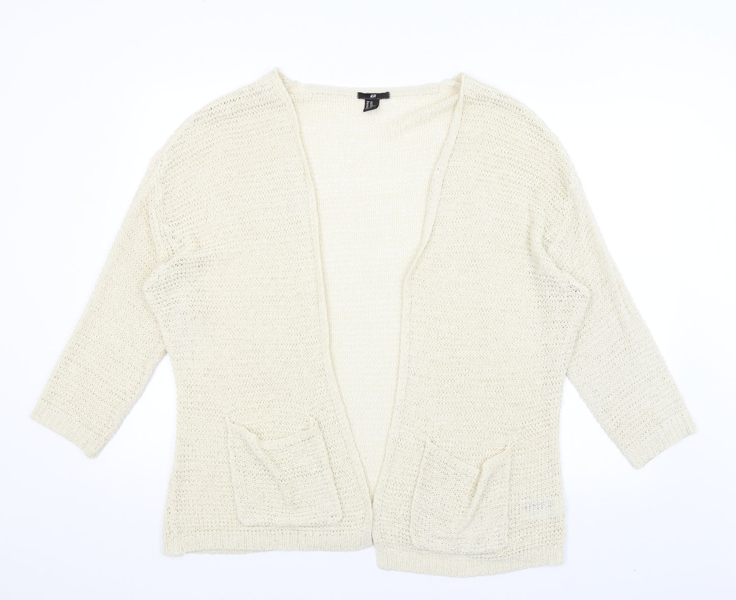 H&M Womens Ivory   Wrap Jumper Size L