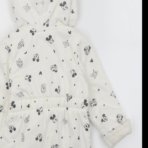 Disney Baby Baby White Solid  Kimono Gown Size 12-18 Months  - Mickey Mouse