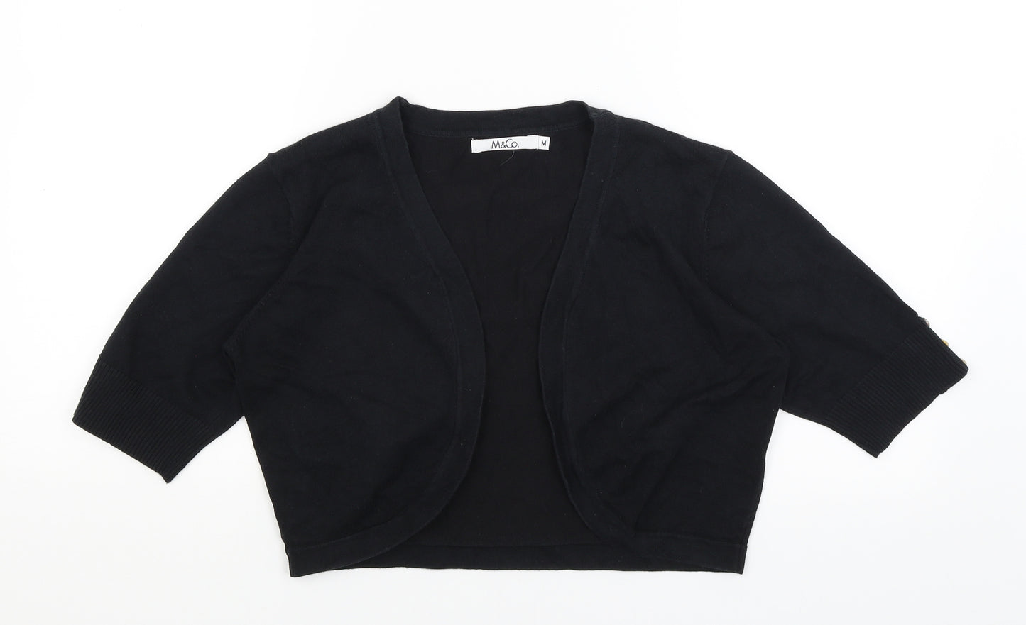 M&Co Womens Black   Wrap Jumper Size M