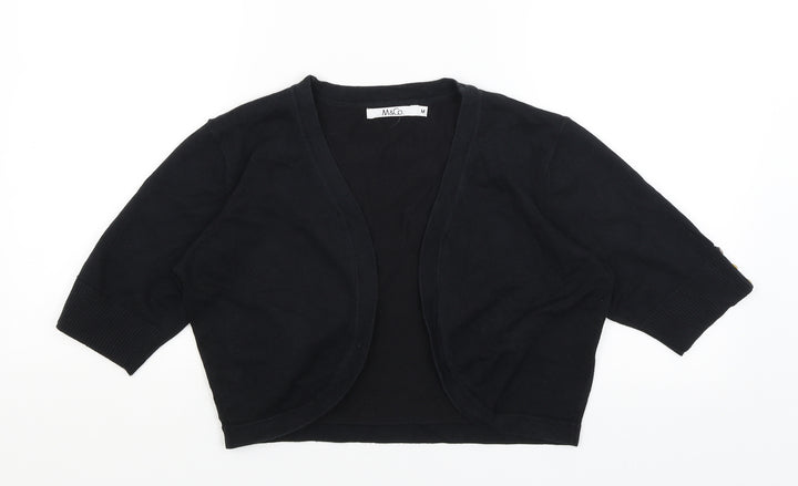 M&Co Womens Black Wrap Jumper Size M