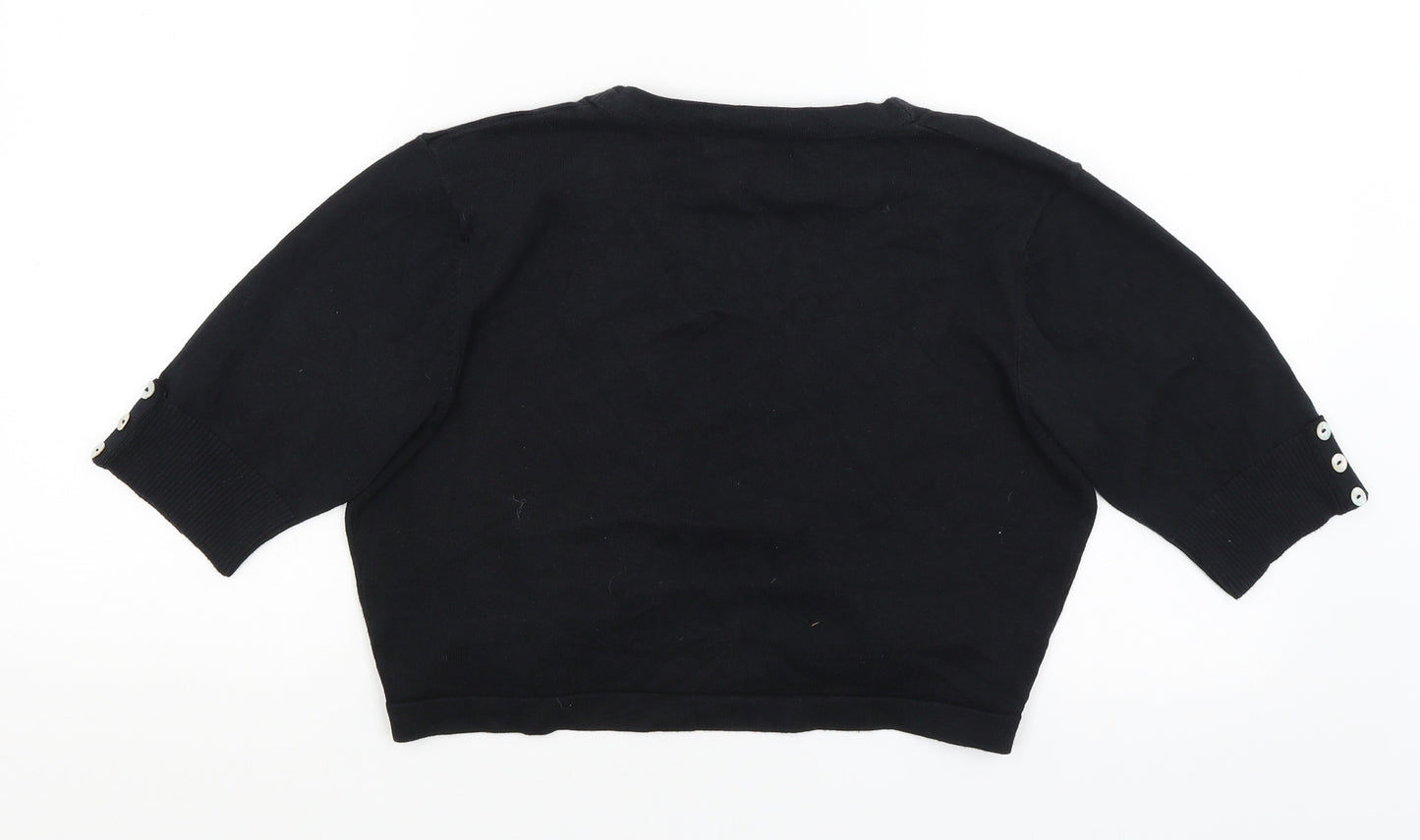 M&Co Womens Black   Wrap Jumper Size M