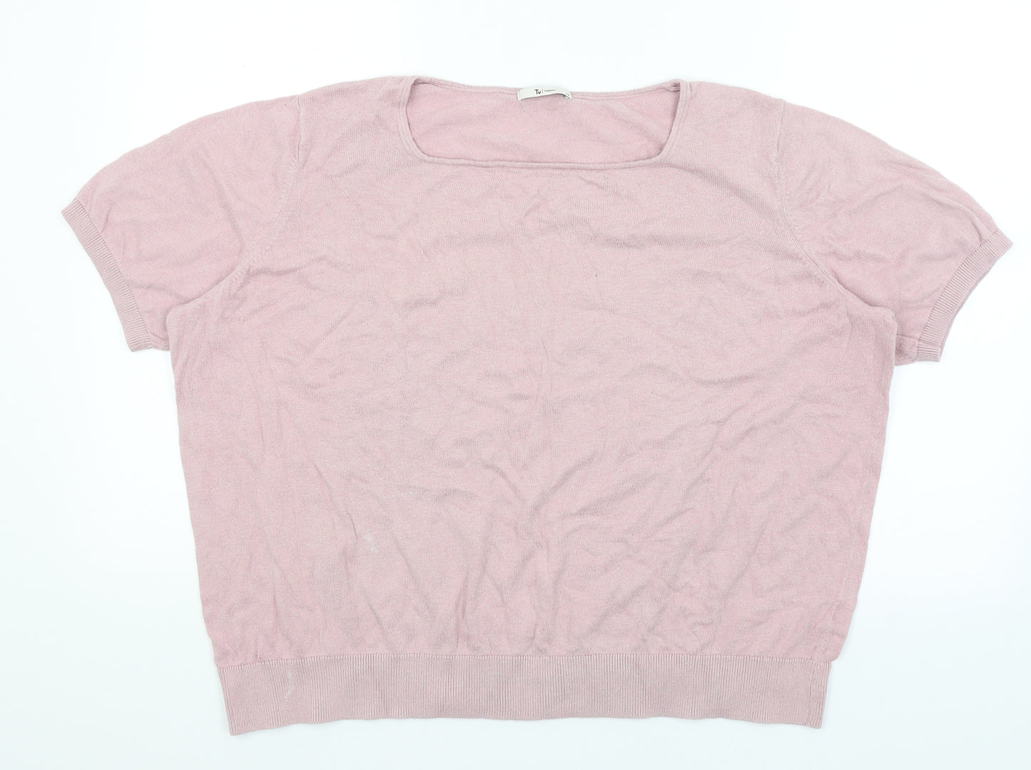 TU Womens Pink   Basic T-Shirt Size 24