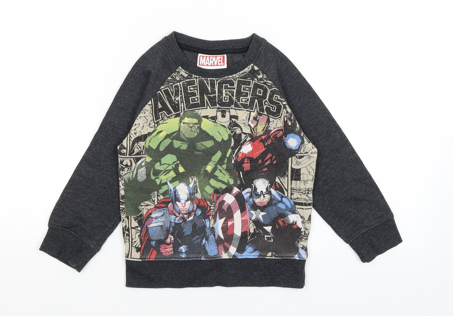 NEXT Boys Grey   Pullover Jumper Size 4 Years  - Avengers