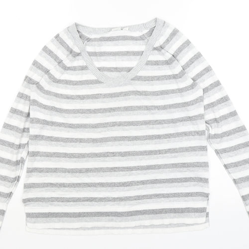 Gap Womens Grey Striped  Pullover Jumper Size M