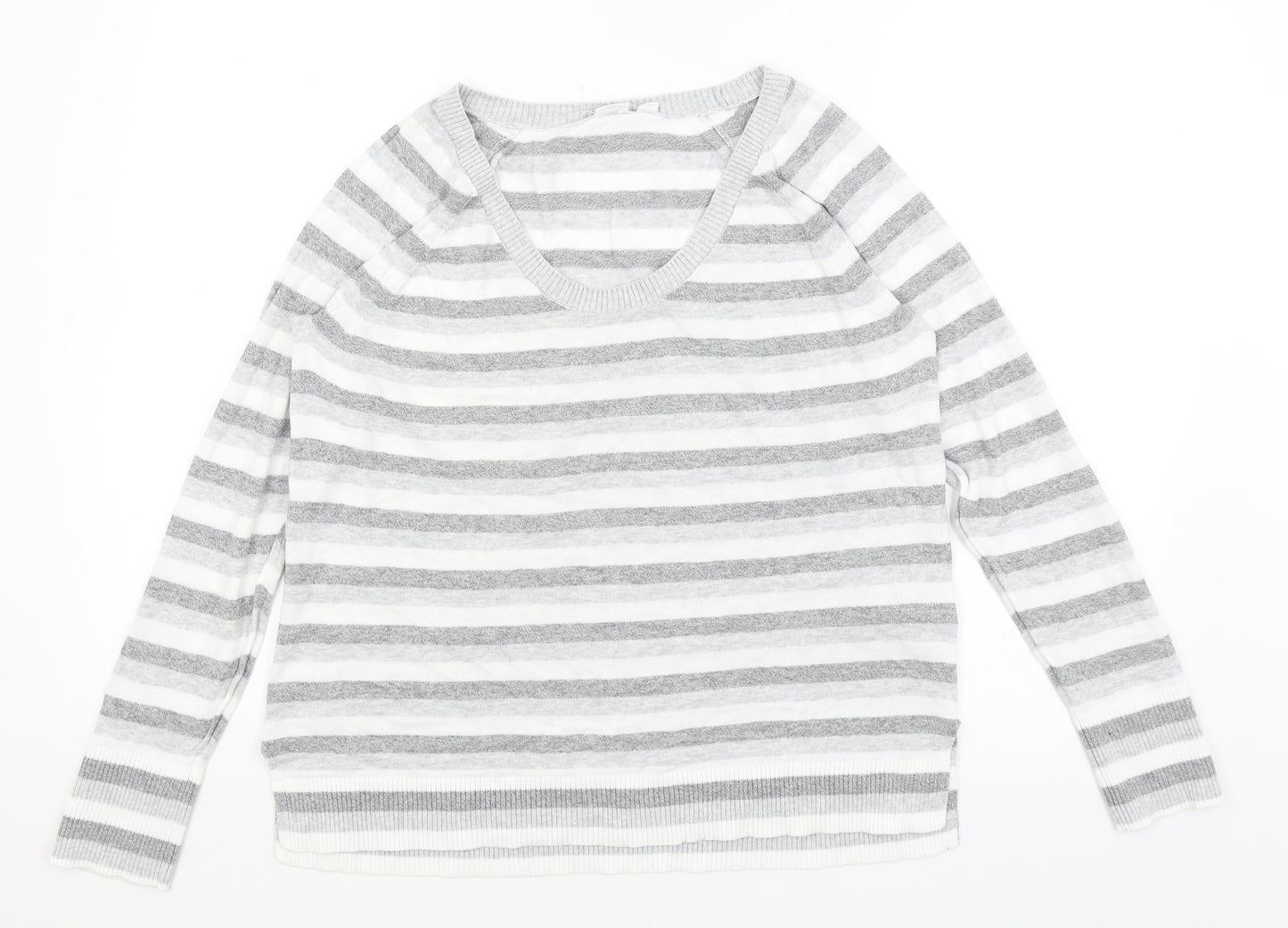 Gap Womens Grey Striped  Pullover Jumper Size M
