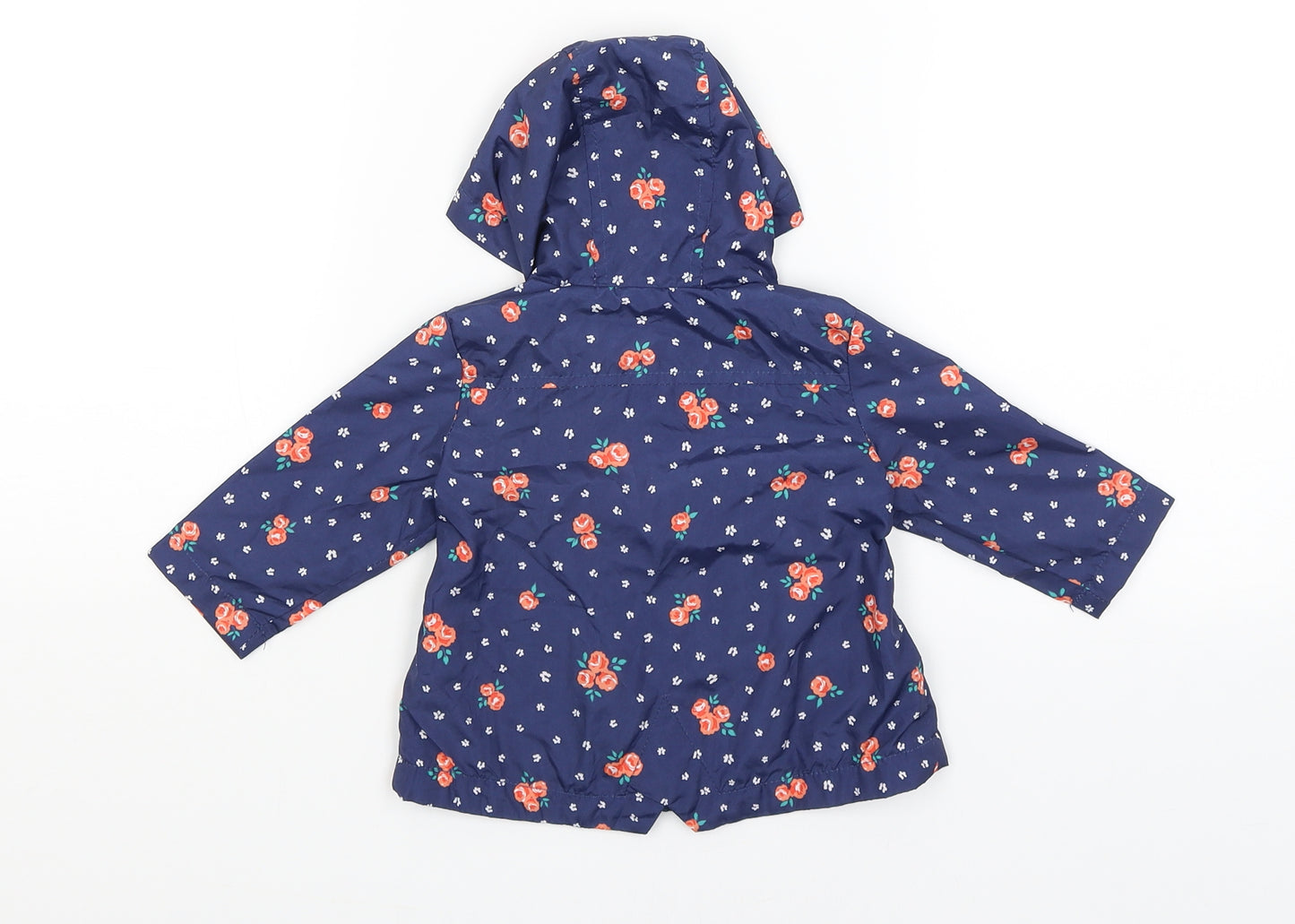F&F Baby Blue Floral  Rain Coat Coat Size 3-6 Months
