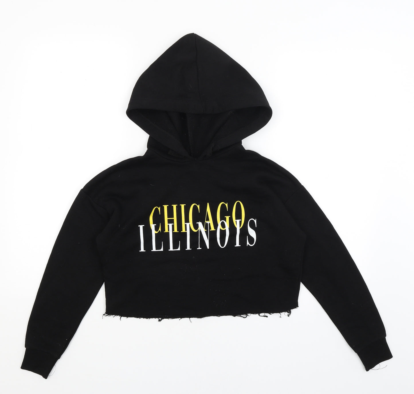 New Look Girls Black   Pullover Hoodie Size 10-11 Years  - Chicago