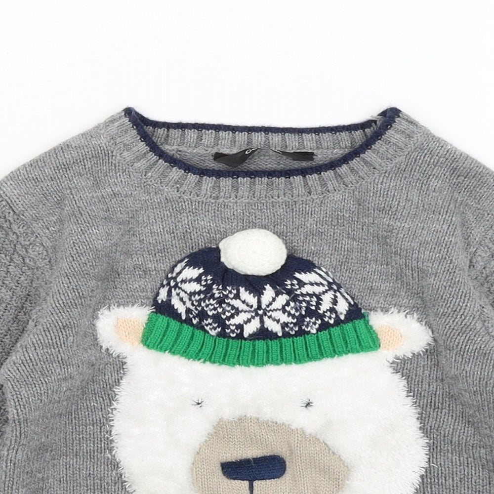 George Boys Grey   Pullover Jumper Size 2-3 Years  - Polar Bear