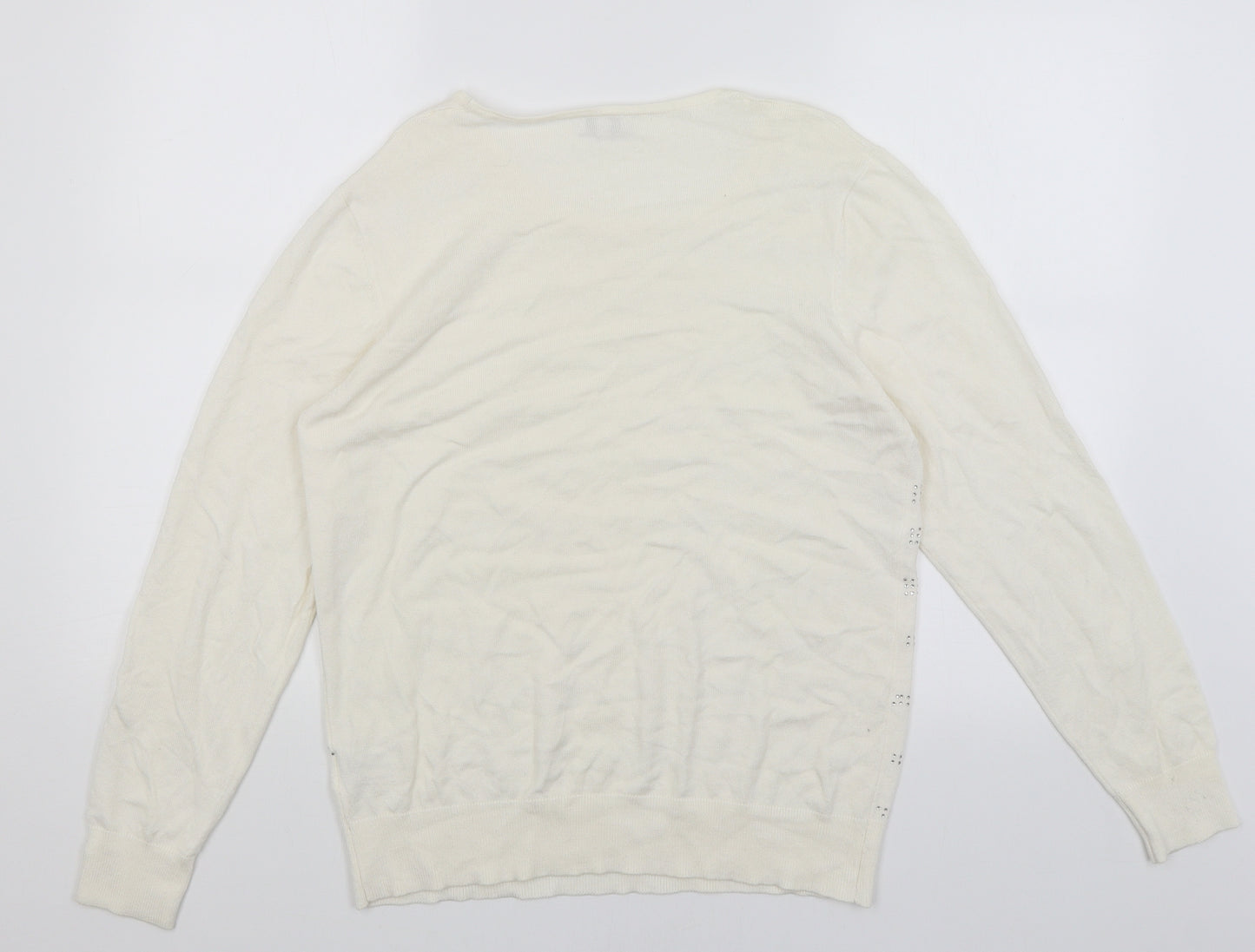 Text Womens White   Basic T-Shirt Size M