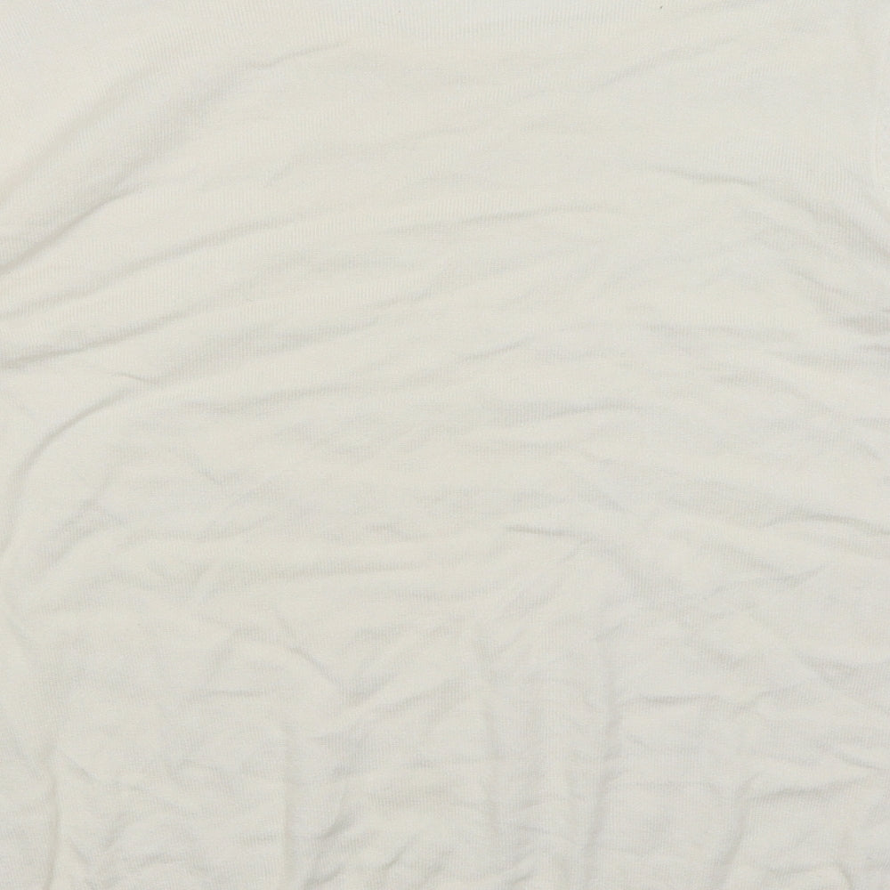 Text Womens White   Basic T-Shirt Size M