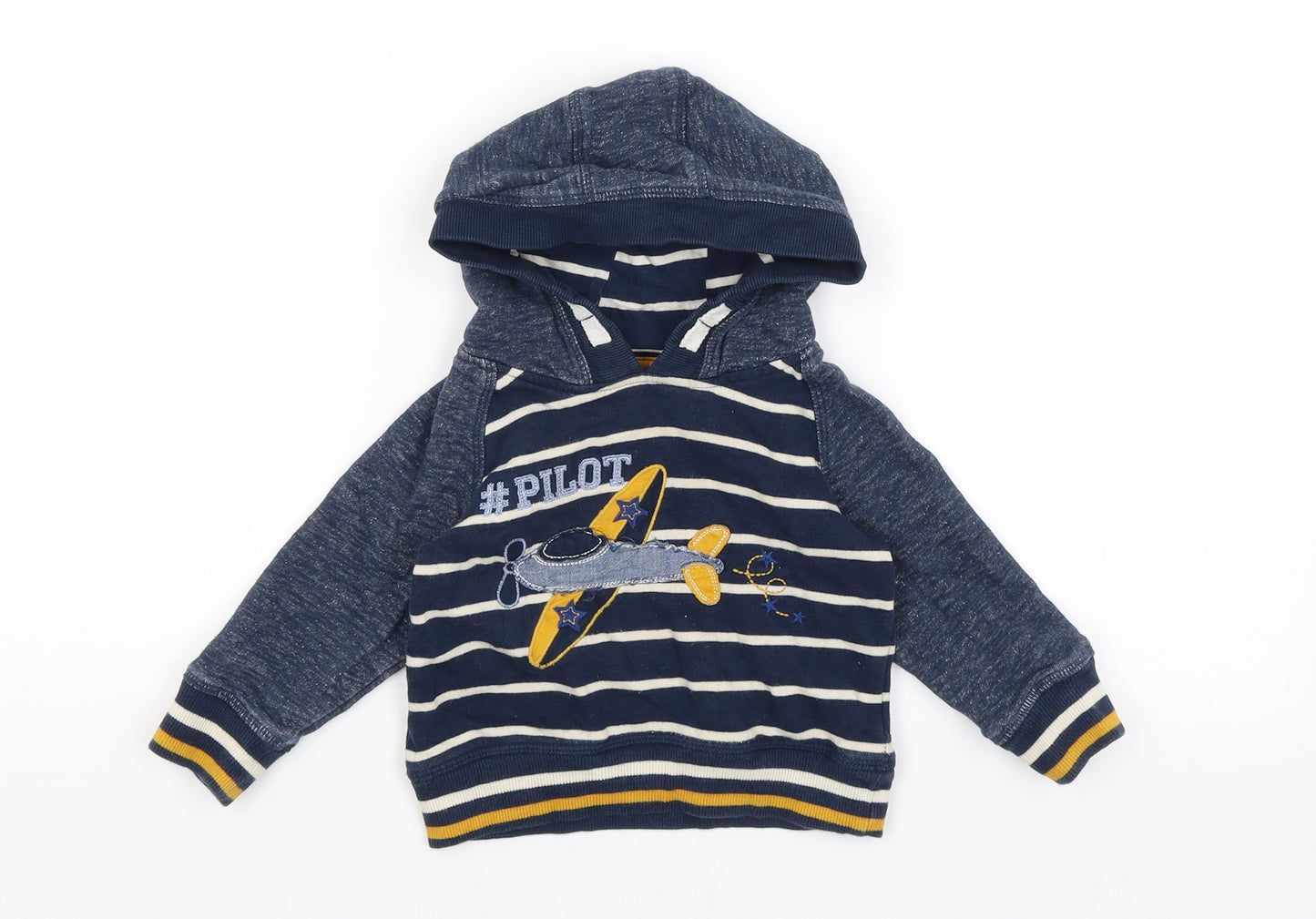 George Baby Blue Striped  Pullover Jumper Size 9-12 Months  - #Pilot