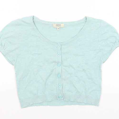 Papaya Womens Blue   Cardigan Jumper Size 10