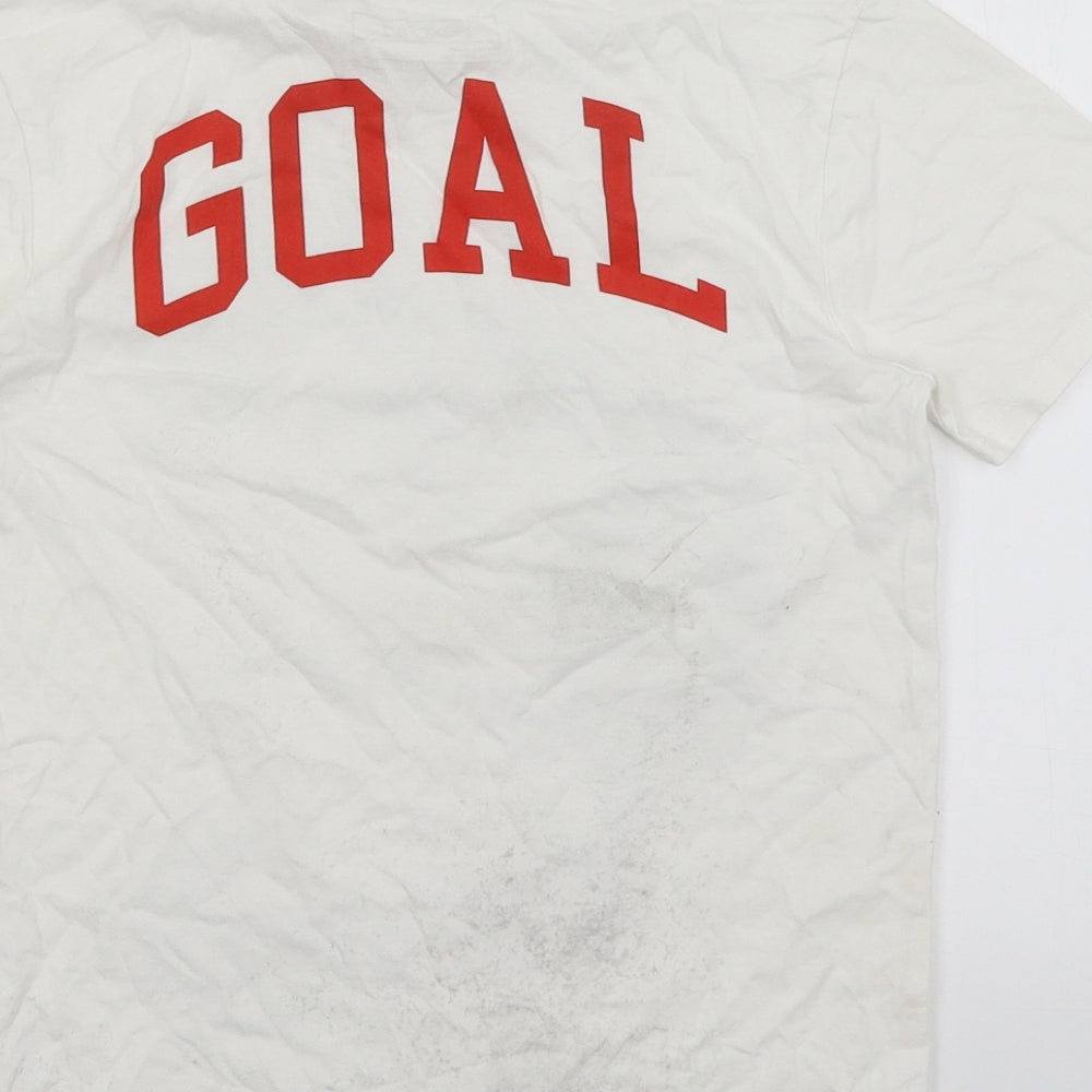 NEXT Boys White   Basic T-Shirt Size 9 Years  - Football Dinosaur
