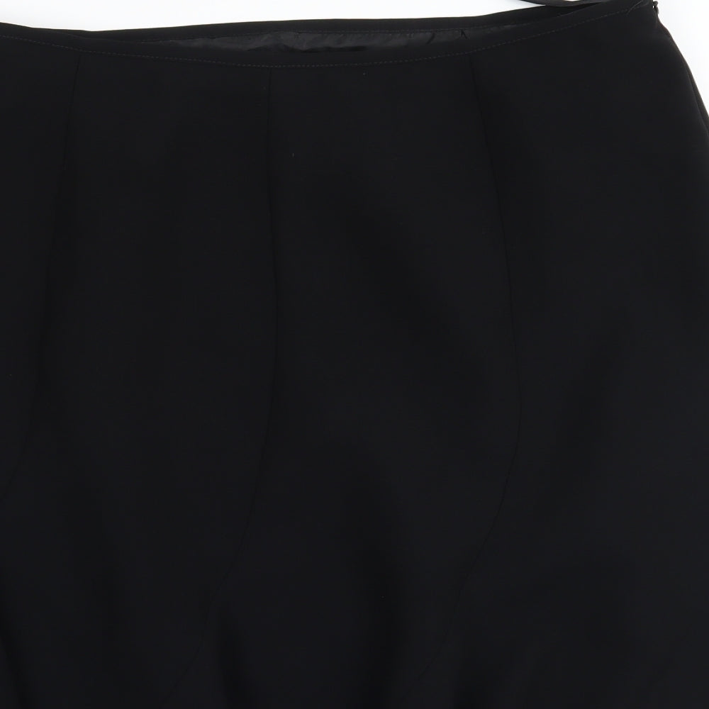 M&Co Womens Black   A-Line Skirt Size 16