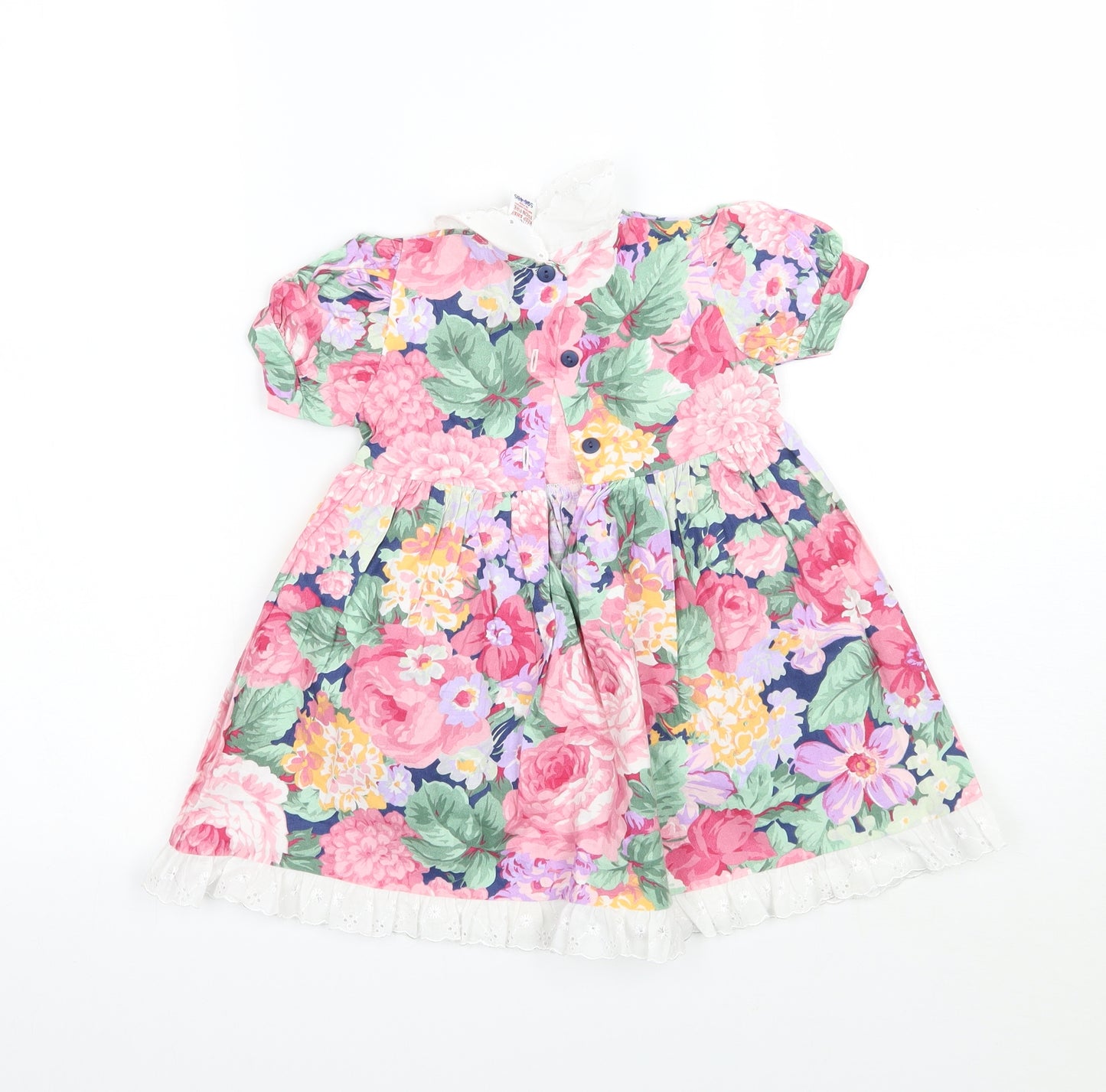 BHS Girls Blue Floral  A-Line  Size 6-9 Months