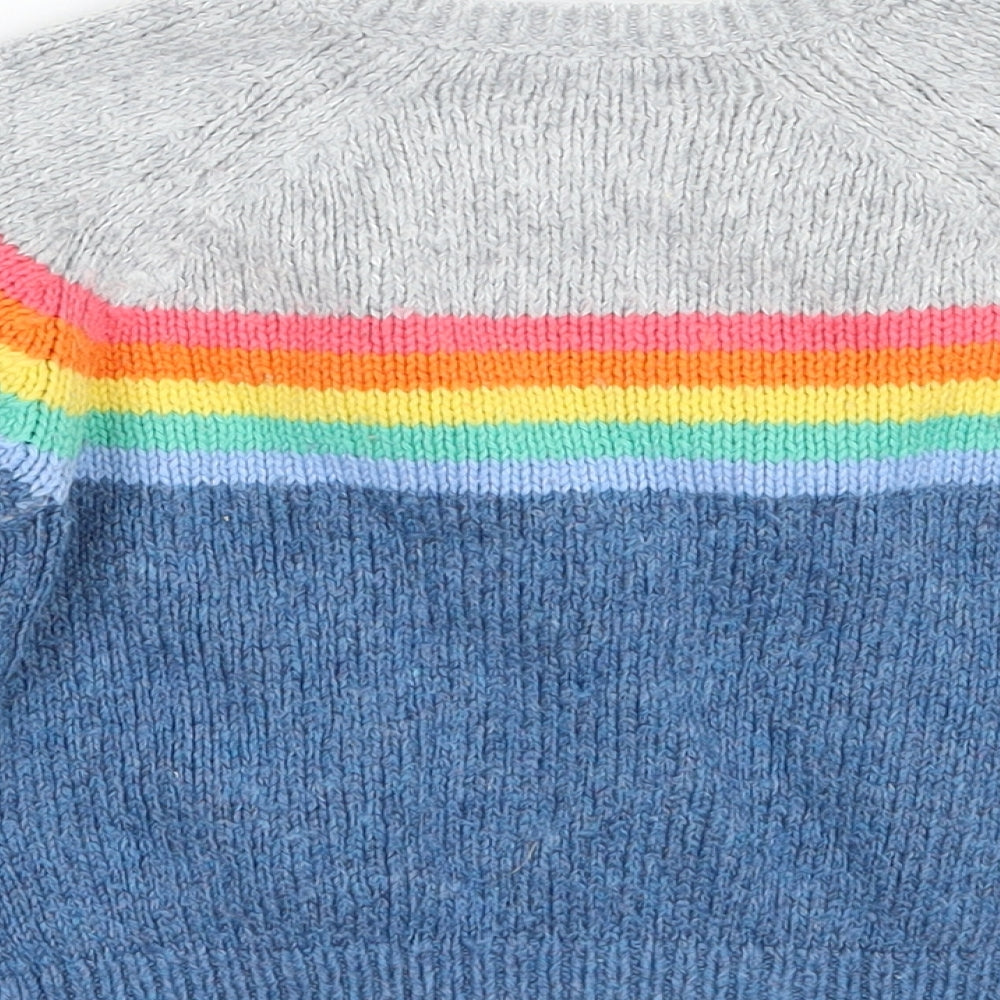 NEXT Girls Blue Striped  Cardigan Jumper Size 2 Years