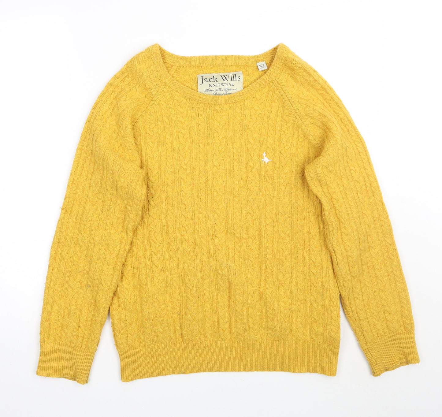 Jack Wills Womens Yellow   Pullover Jumper Size 14