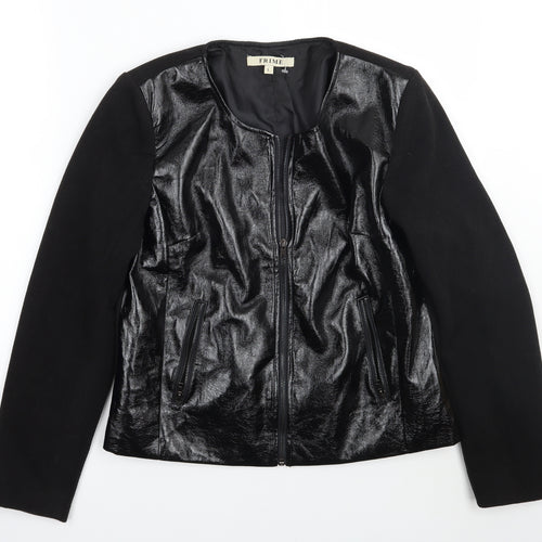 Frime Womens Black   Jacket Coat Size L