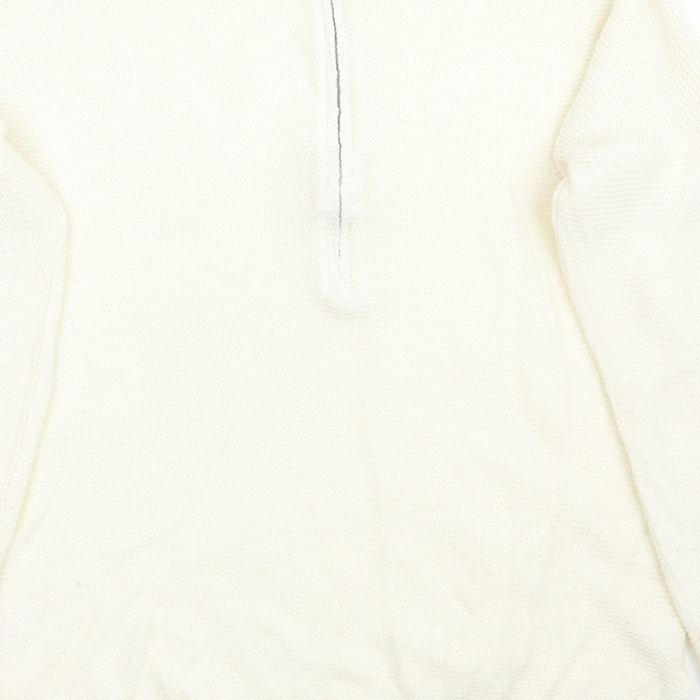 Peacocks Womens White   Pullover Jumper Size M