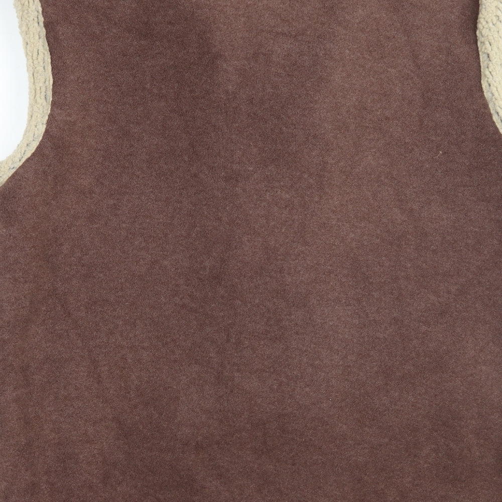 Big air Mens Brown  Rayon Gilet Coat Size XL