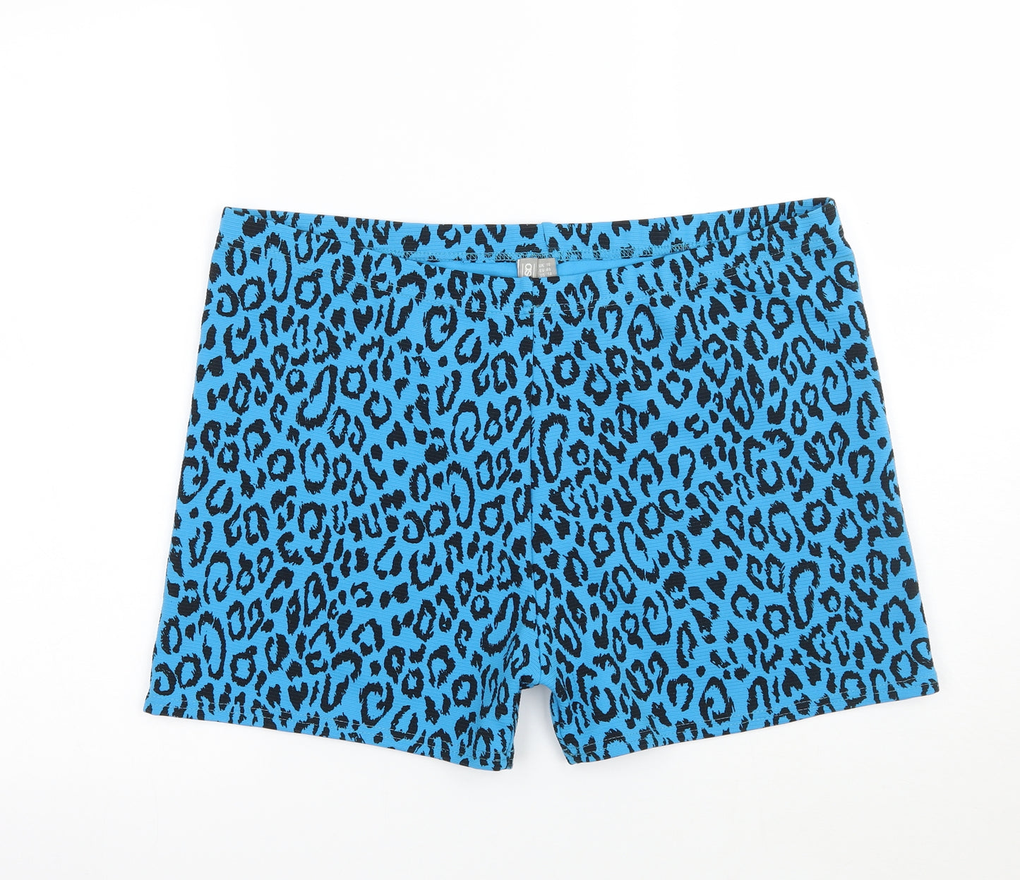 ASOS Womens Blue Animal Print  Cut-Off Shorts Size 18