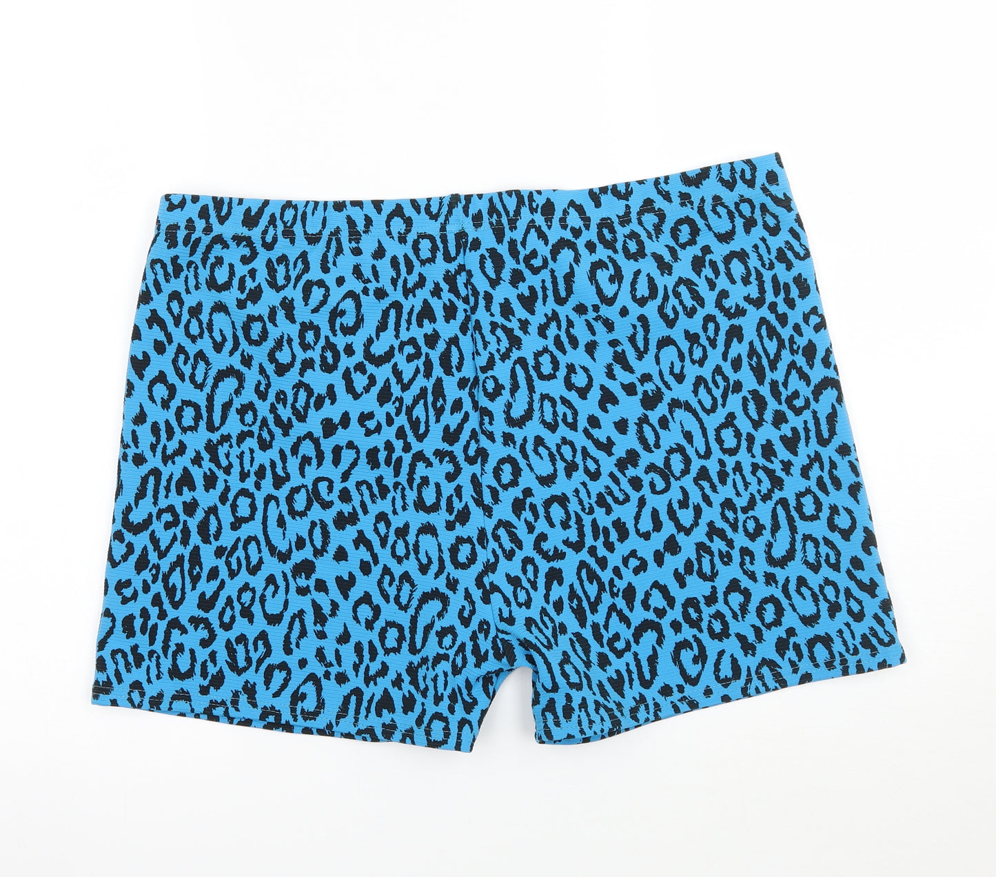 ASOS Womens Blue Animal Print  Cut-Off Shorts Size 18