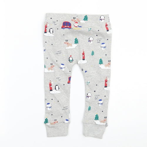 George Baby Grey Geometric  Sweatpants Trousers Size 9 Months  - Christmas