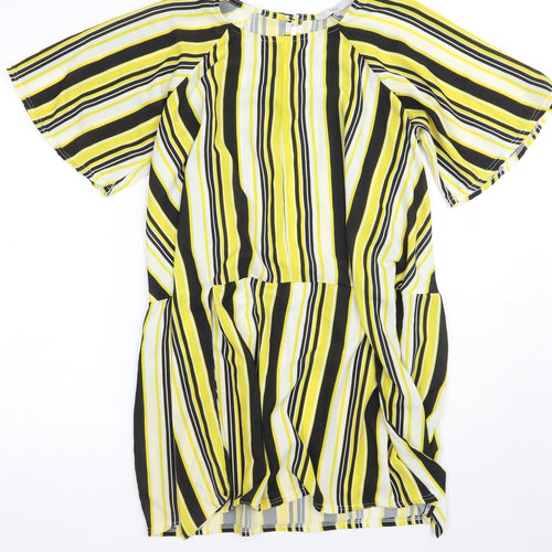 NEXT Womens Yellow Striped  A-Line  Size 10