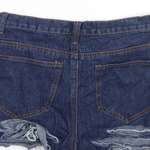 PRETTYLITTLETHING Womens Blue   Cut-Off Shorts Size 6