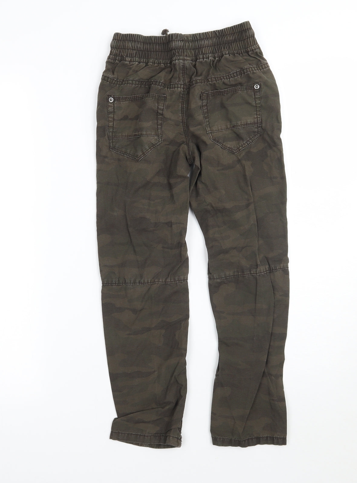 George Boys Green Camouflage  Cargo Trousers Size 7-8 Years