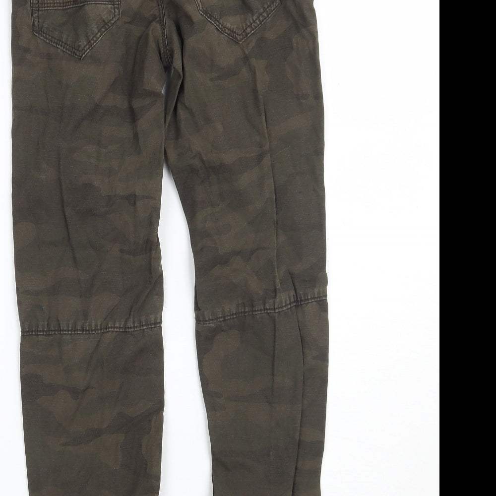 George Boys Green Camouflage  Cargo Trousers Size 7-8 Years