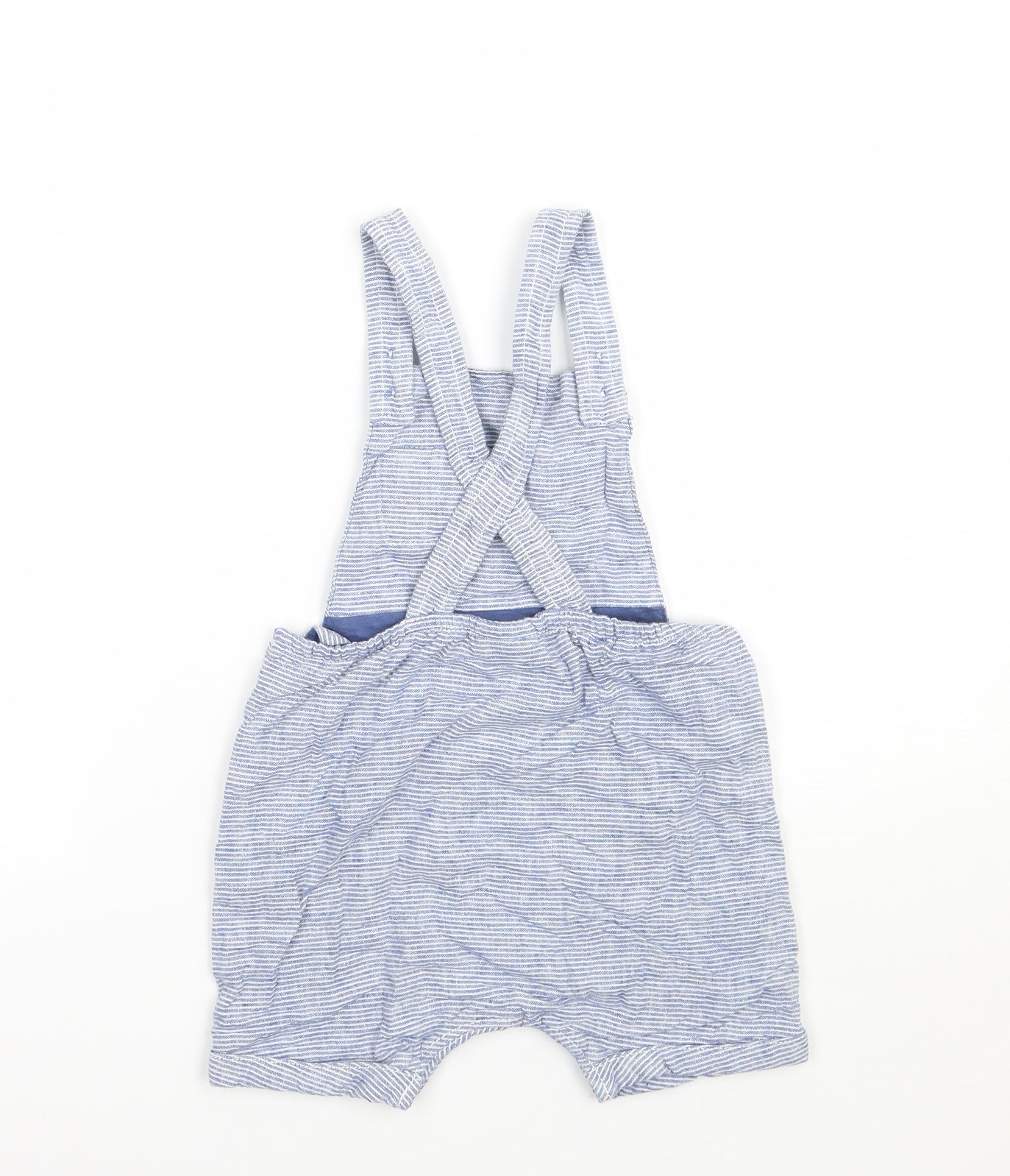 NEXT Boys Blue Striped  Dungaree One-Piece Size 12-18 Months