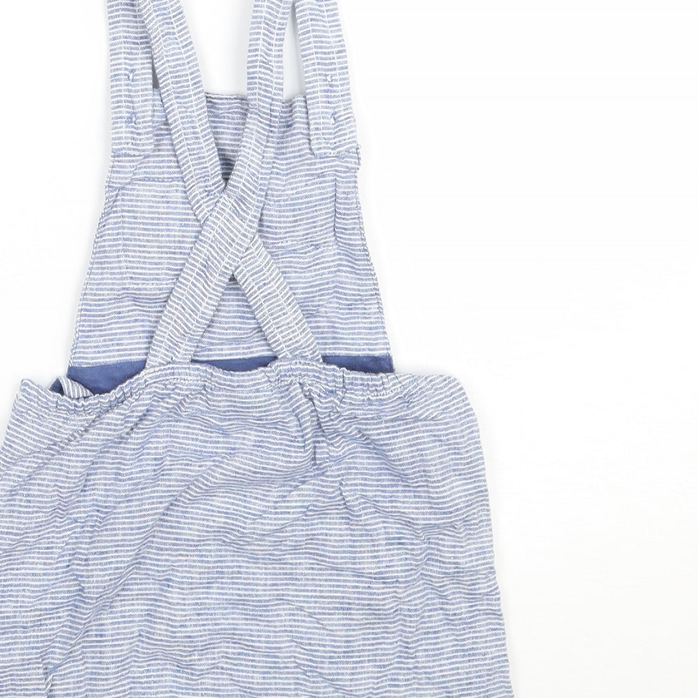 NEXT Boys Blue Striped  Dungaree One-Piece Size 12-18 Months