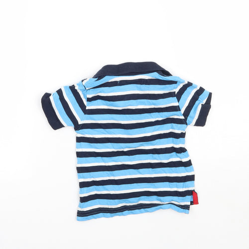 Minoti Boys Blue Striped  Basic Polo Size 9-12 Months