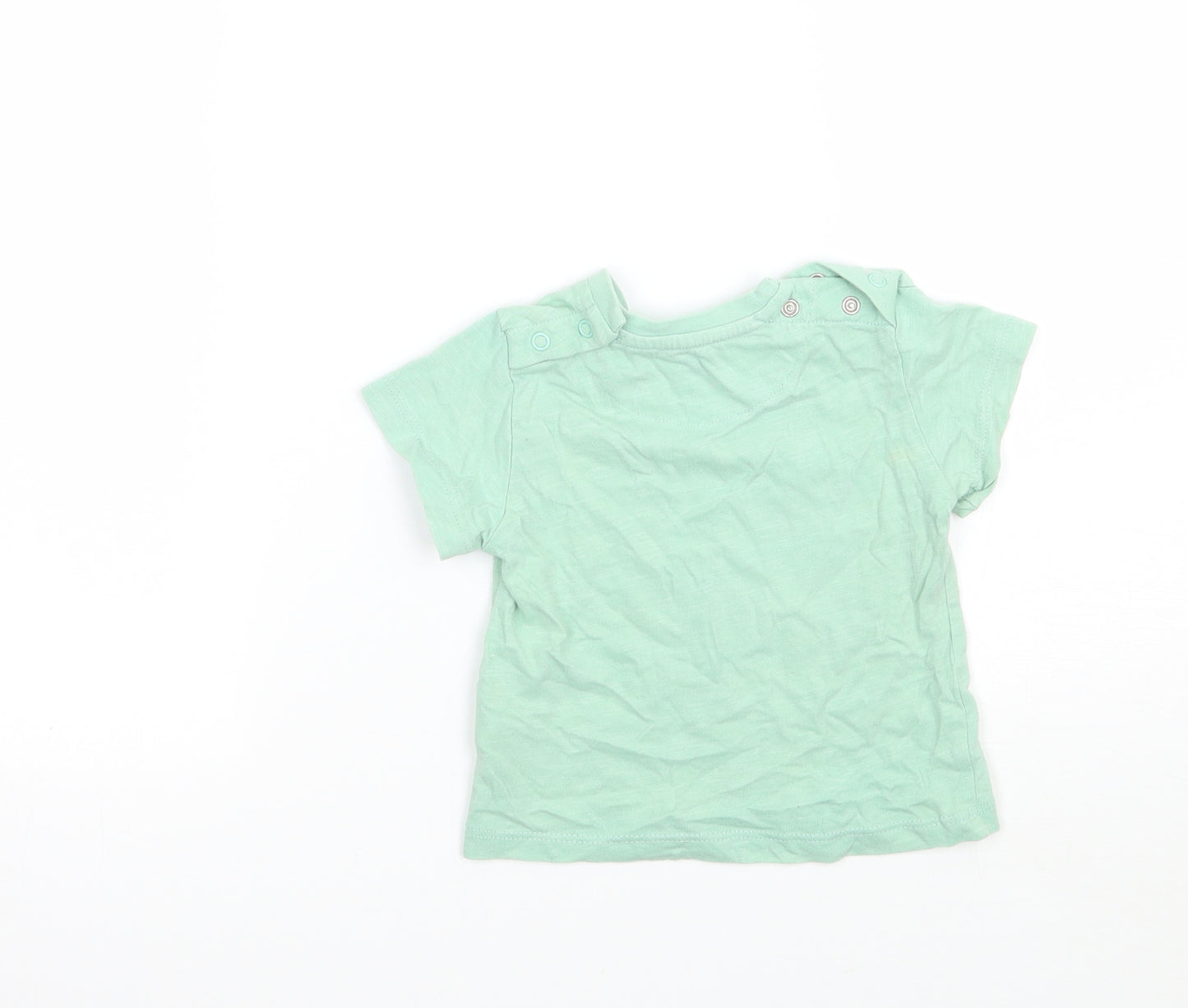 Marks and Spencer Girls Green   Basic T-Shirt Size 6-9 Months