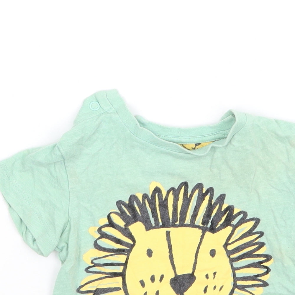 Marks and Spencer Girls Green   Basic T-Shirt Size 6-9 Months
