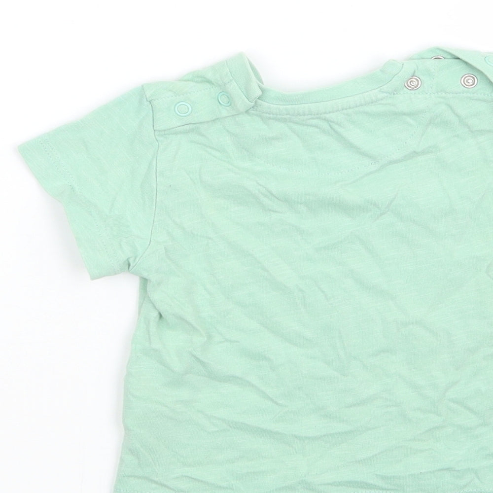 Marks and Spencer Girls Green   Basic T-Shirt Size 6-9 Months