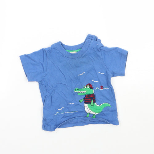 John Lewis Boys Blue   Basic T-Shirt Size 3-6 Months