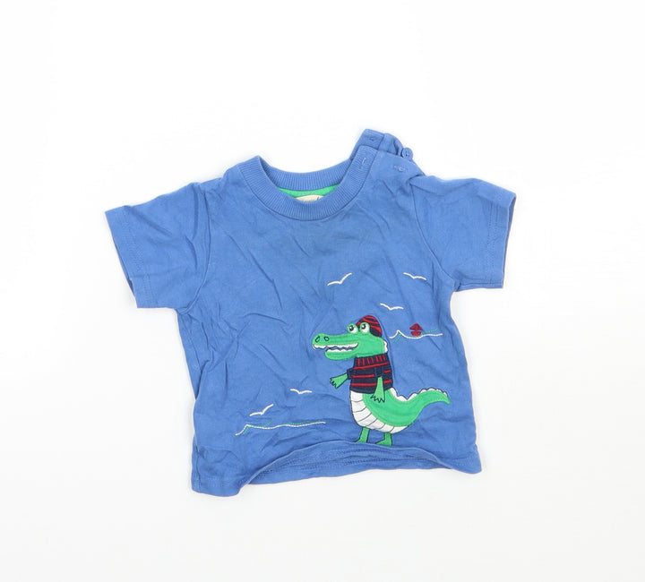John Lewis Boys Blue   Basic T-Shirt Size 3-6 Months