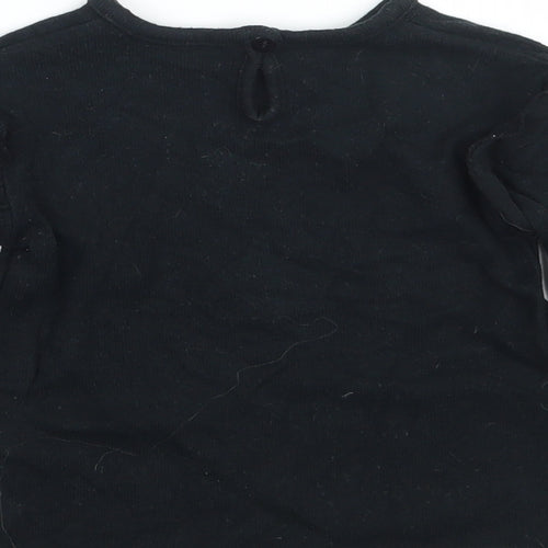 George Boys Black   Basic T-Shirt Size 9-12 Months